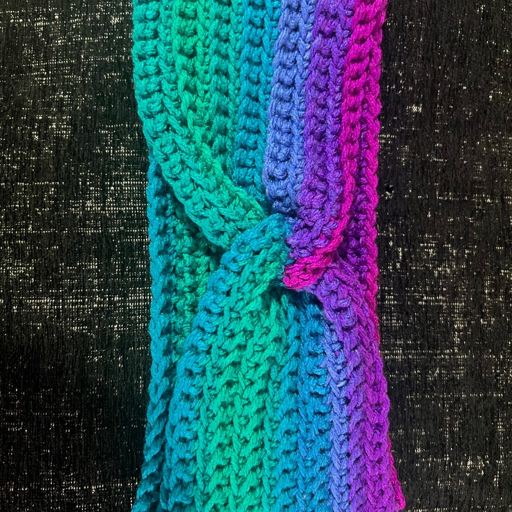 Vibrant Multicolor Knit Headband